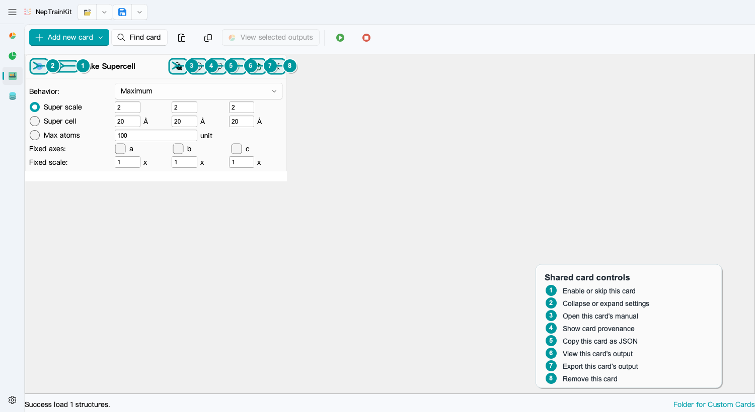 Shared Make Dataset card title-bar controls