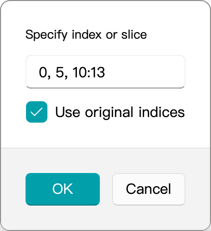 Select by Index Dialog