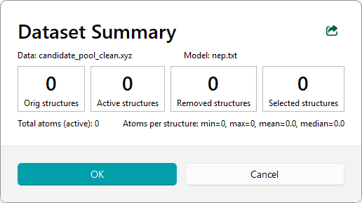 Dataset Summary Dialog