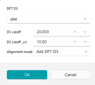 DFT D3 Dialog