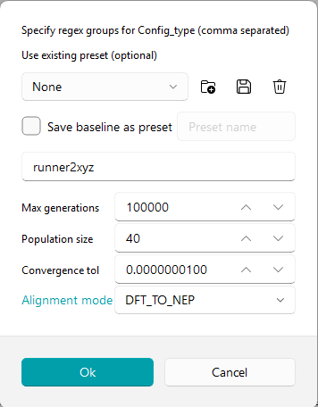 Energy Baseline Shift Dialog