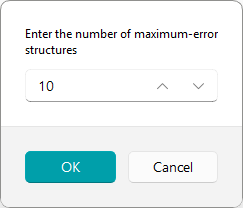 Find Max Error Dialog